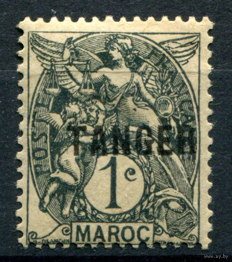 Французские колонии - Марокко, Танжер - 1918/24г. - аллегория, 1 с, чёрн - 1 марка - MH [Mi 1]. #4-W1-127-A-1