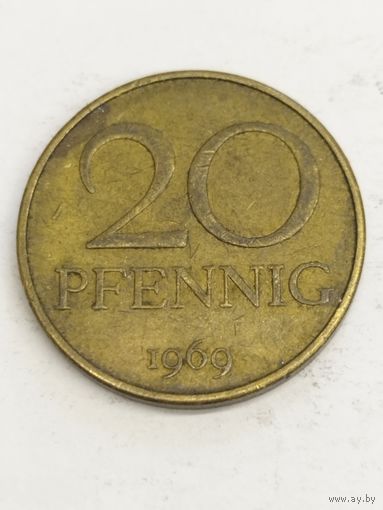 ГДР 20 пфенинг 1969