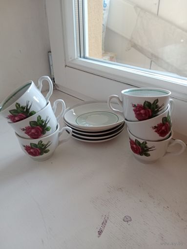 Кофейный сервиз фарфор Добрушский фарфоровый завод СССР
