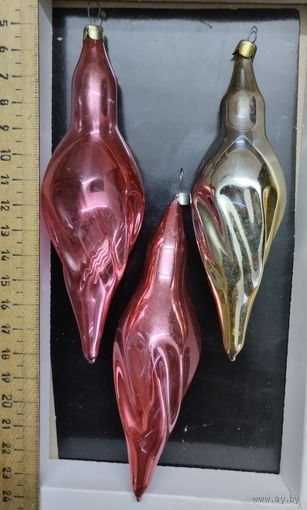 Елочная игрушка эпохи СССР "Сосулька-1,2,3,4"