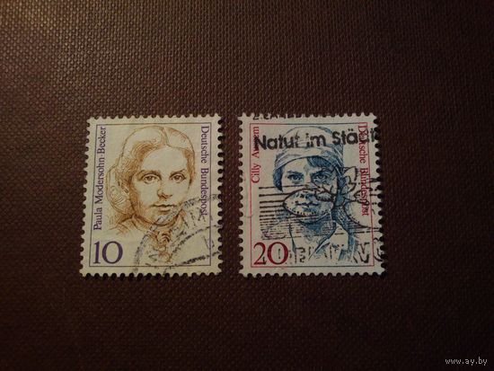 Германия 1988 г.Паула Модерзон-Беккер (1876-1907), художник.Цецили Ауссем (1909-1963),теннисистка.