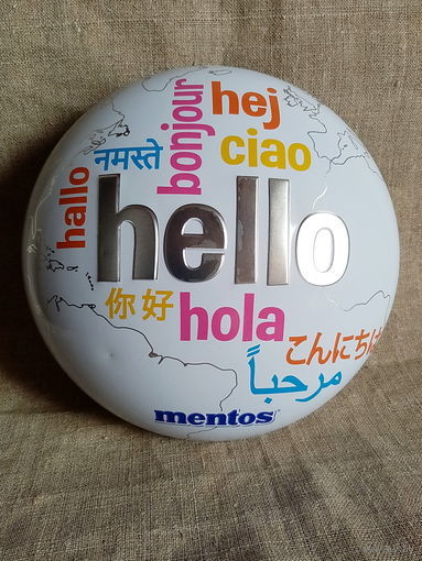 Mentos Hello 2018 жестяная банка Ментос акционная в коллекцию