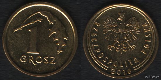Польша y923 1 грош 2016 год (Cross) (_alb2