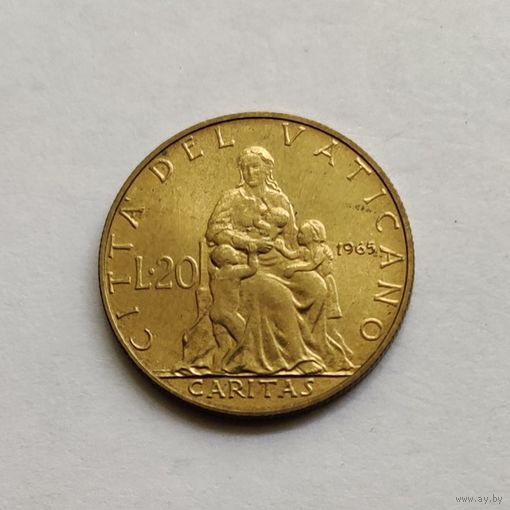Ватикан 20 лир 1965 г.