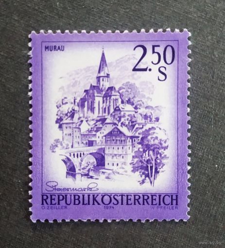 Марка Австрия 1974 год Пейзаж