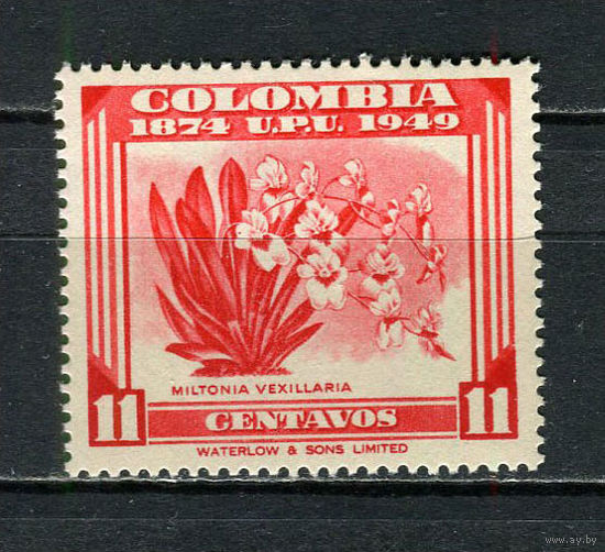 Колумбия - 1950 - 75-летие ВПС. Цветы 11С - [Mi.595] - 1 марка. MNH.  (Лот 53Gx)-T4P26