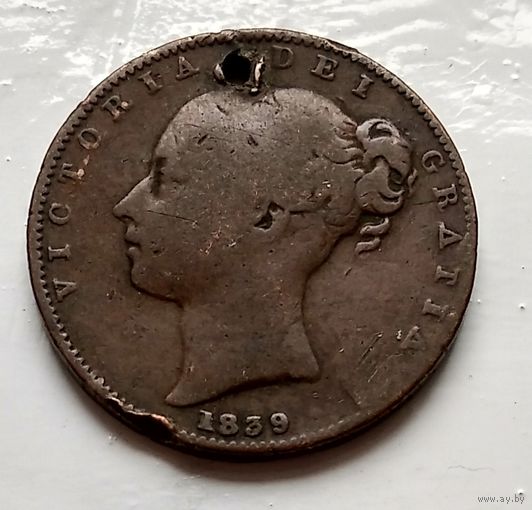 Остров Мэн 1/2 пенни, 1839  2-2-19