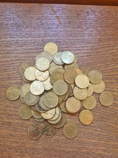 Коллекция 10 сантимов Франции.