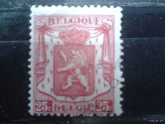 Бельгия 1936 Стандарт, герб  25 сантимов
