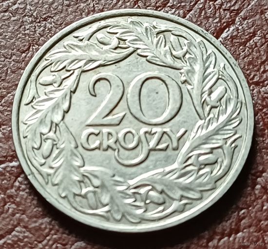 Польша 20 грошей, 1923   Никель    ( 1-7-7 )