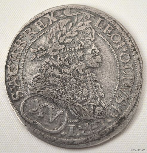 15 крейцеров 1676 год. Венгрия .. РЕДКАЯ!!!