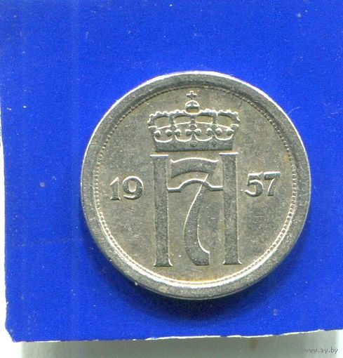 Норвегия 10 эре 1957