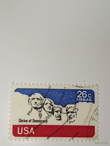 США 1974 с изображением национального мемориала "Гора Рашмор"