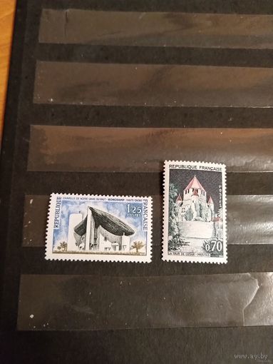 1964 Франция архитектура чистая полная серия клей MNH** (4-14)