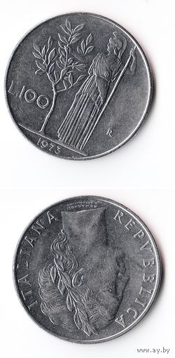 100 лир Италия 1973 года