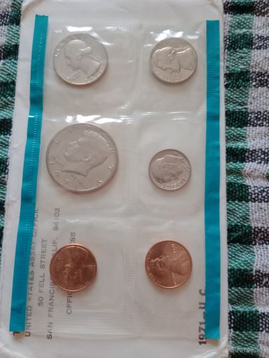 США годовой набор 1971 unc