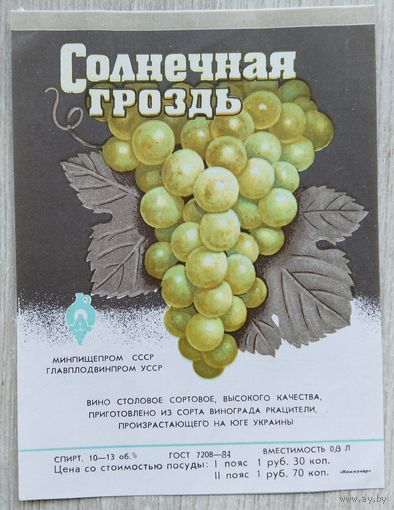 Этикетка винная.УССР.00235