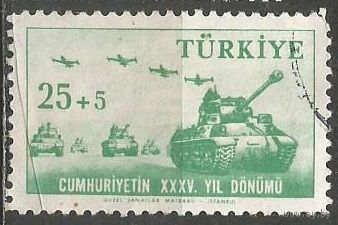Турция. 35 лет Республики. 1958г. Mi#1614.