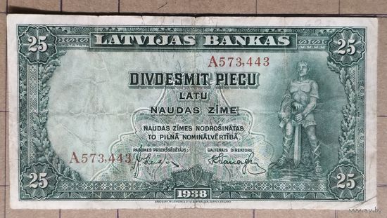 Латвия первая республика 25 лат 1938 г., Е15.21.1	P:21a