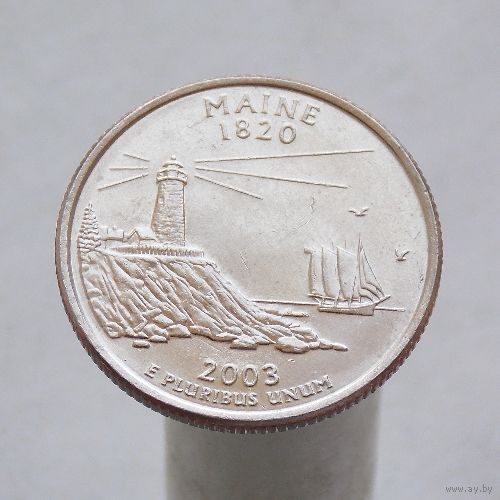 США 25 центов 2003 D Мэн