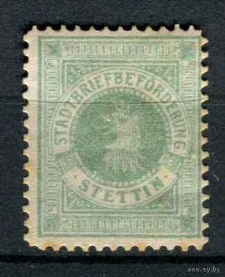 Германия - Штеттин - Местные марки - 1887 - Герб - [Mi.I] - 1 марка. MH.  (Лот 143AM)