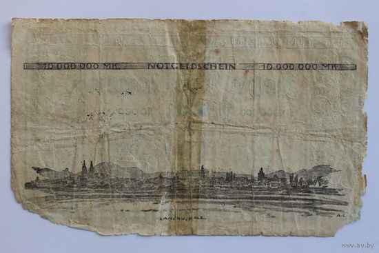 Германия (Ландау), 10 миллионов марок 1923 год