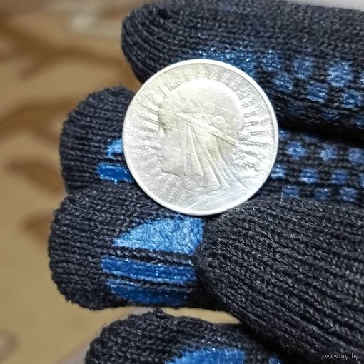 5 злотых (1933г.) "Ядвига".Польша.ш/б.