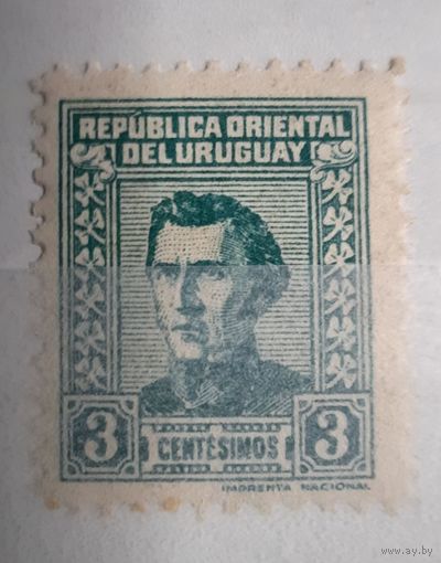 Уругвай 1948 г. Национальный герой и основатель генерал Хосе Артигас