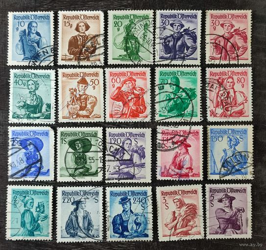 Марки Австрии 18 Провинциальные костюмы 1948/58