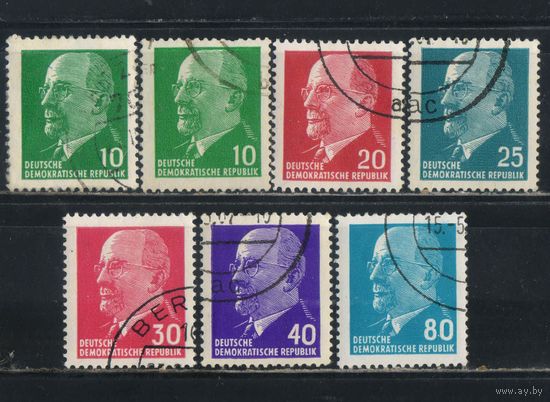 Германия ГДР 1961-7 Вальтер Ульбрихт Стандарт #846,848,934-6,1331