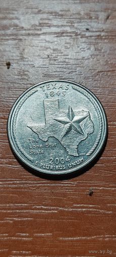 США Штаты и территории 25 центов (квотер) Техас 2004