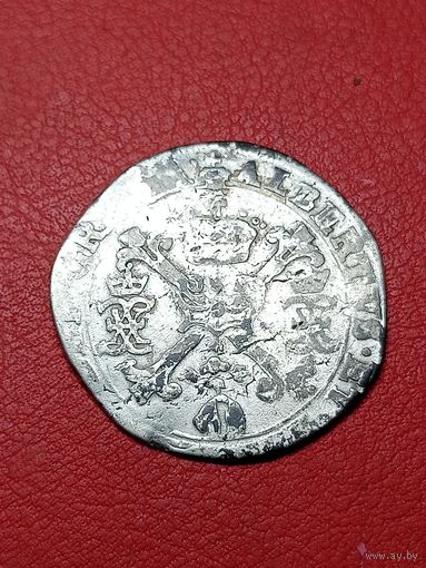 1/4 талера,(патагона),1598-1621г.,Испанские Нидерланды,Альберт и Изабелла