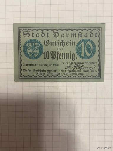 10 пфенингов (нотгельды) г. Германия.-1412