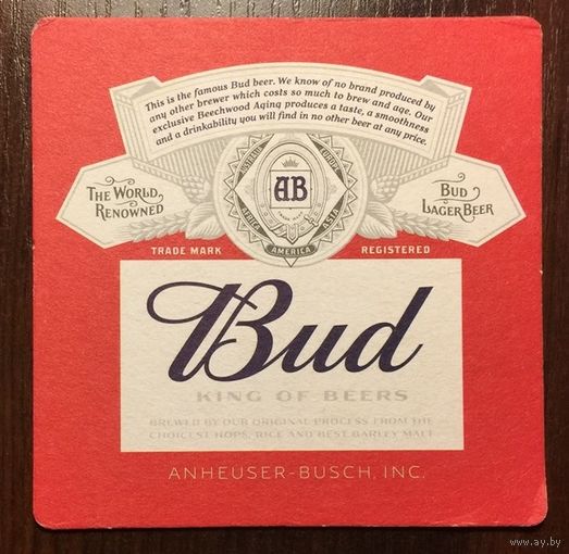 Подставка под пиво Bud No 2