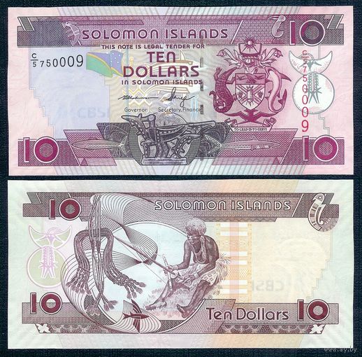 Соломоновы Острова 10 долларов 2011 год, UNC