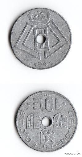 10 сантимов Бельгия 1944 года