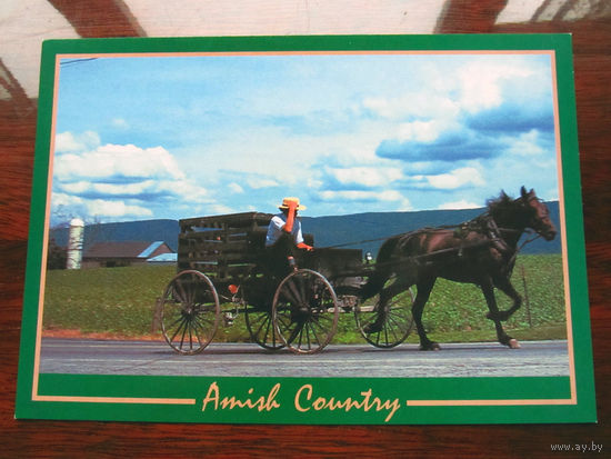 С005-3109 Открытка Amish Country Амиши США Конец 1990-х – начало 2000-х Подписана