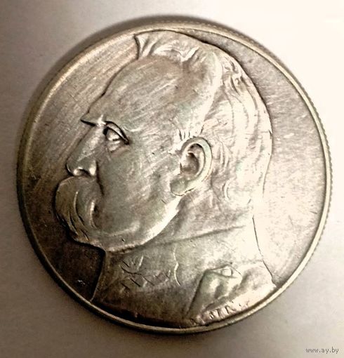 10 злотых (серебро) Польша 1935, пореже! Также смотрите другие мои лоты!