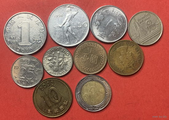 10 разных монет из 10 стран - 1