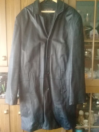Плащ мужской кожаный б/у.
