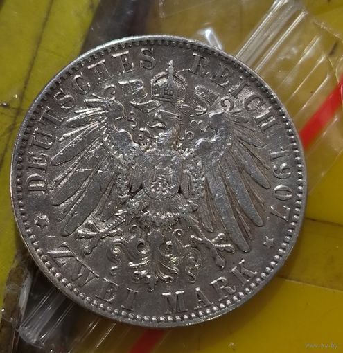 2 марки 1907 Саксония