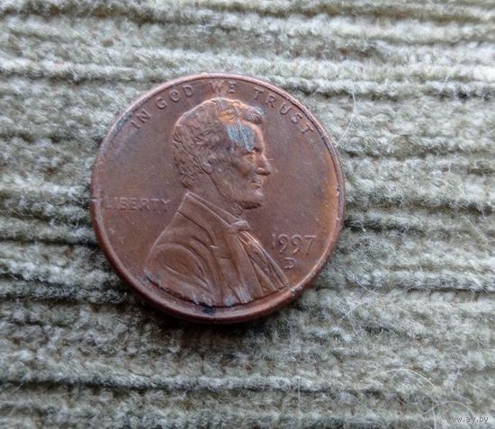 Werty71 США 1 цент 1997 D