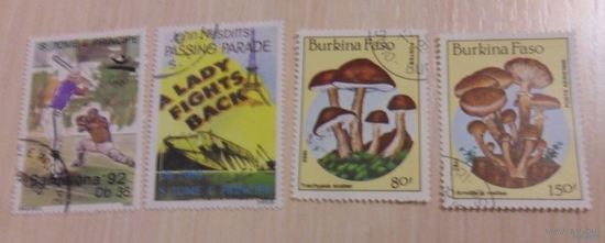 Сент Томе и Принсипи и Буркино-Фасо - 4 штуки - лот 19 (ЭКЗОТИКА)