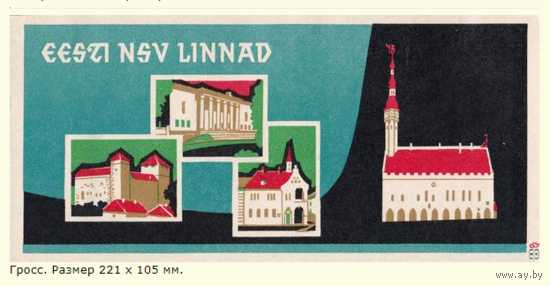 Спичечные этикетки. Сувенирный набор. Города Эстонской ССР. 1966 год