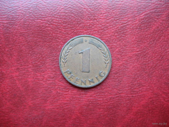 1 пфенниг 1950 D года ФРГ