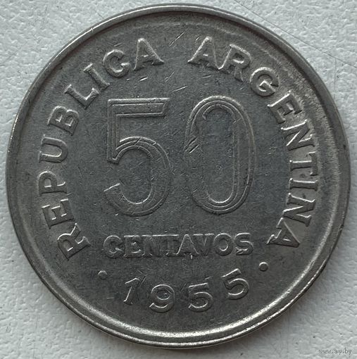 Аргентина 50 сентаво 1955 г.