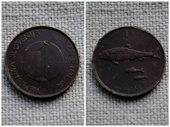 Словения 1 толар 2001 /фауна/рыбы
