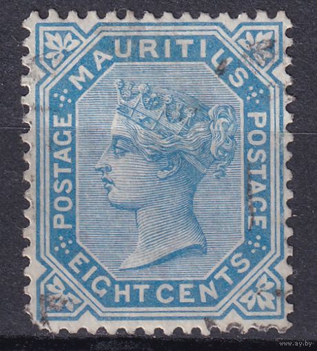 9.BrKM. Великобритания. Колонии. Маврикий. Виктория. Стандарт. 8C. 1879 г. Mi.#54.