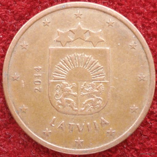 445:   5 евроцентов 2014 Латвия