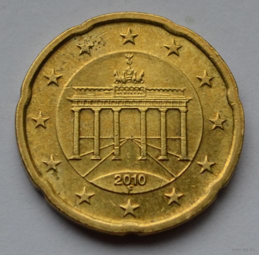 Германия, 20 евроцентов 2010 г. F